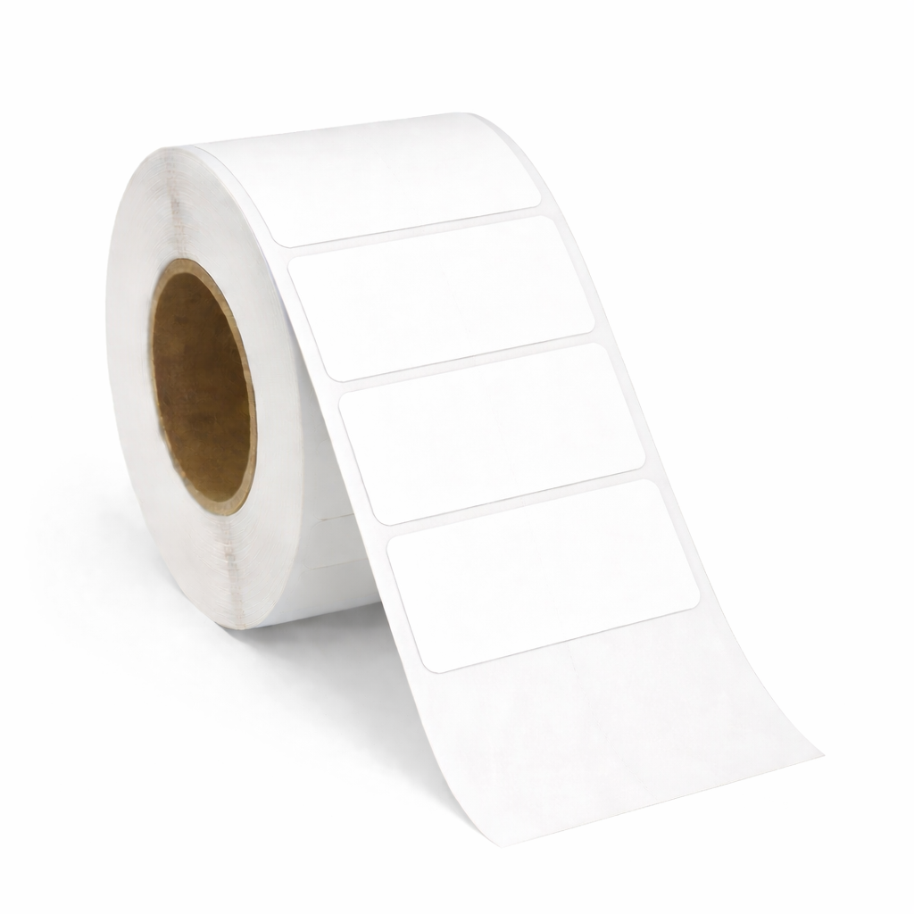 1.75" X .5" White TT Label