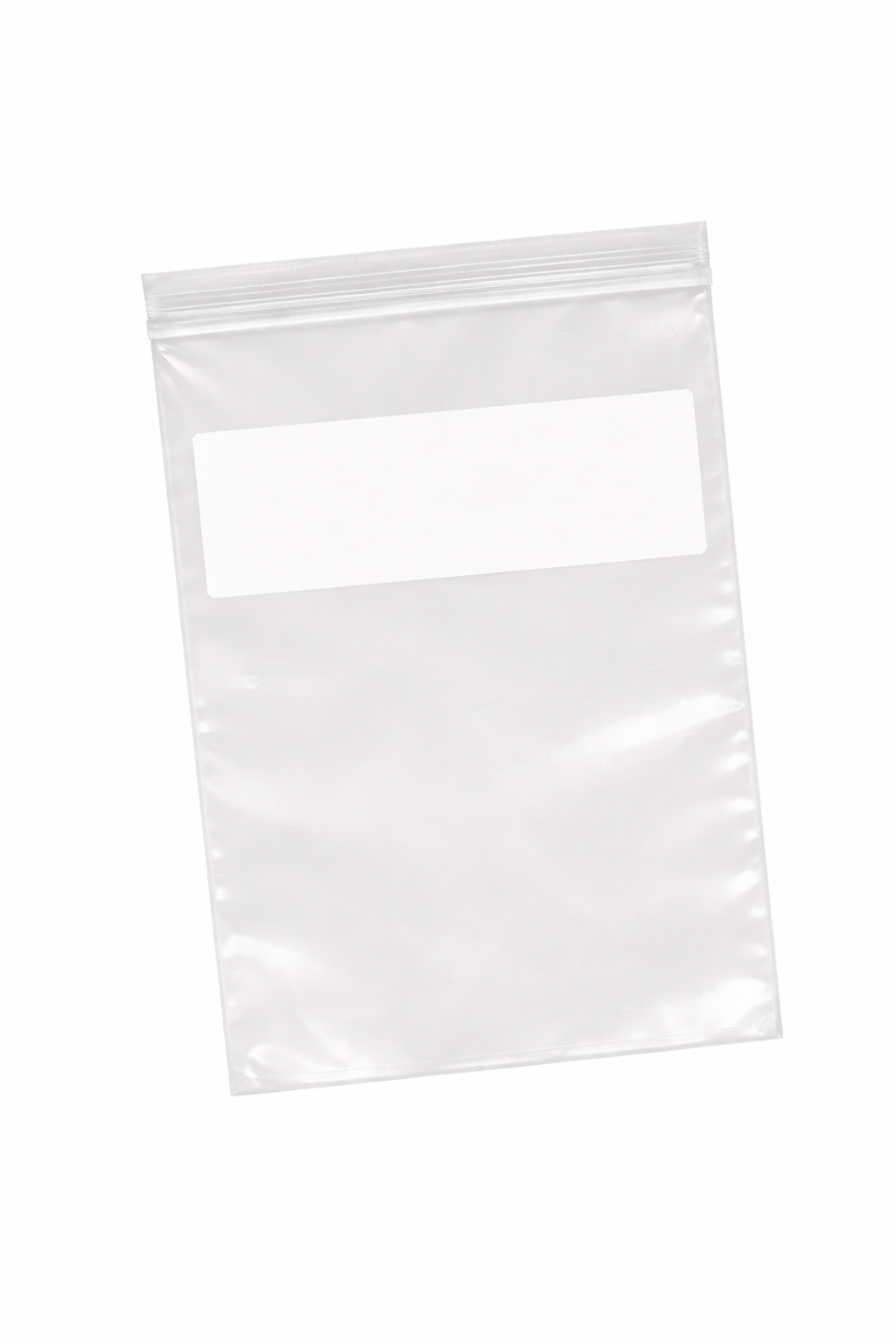 White Block Reclosable Bag 2 Mil