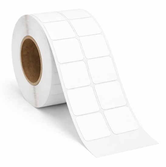 .5" X .5" White TT Label 2 Wide